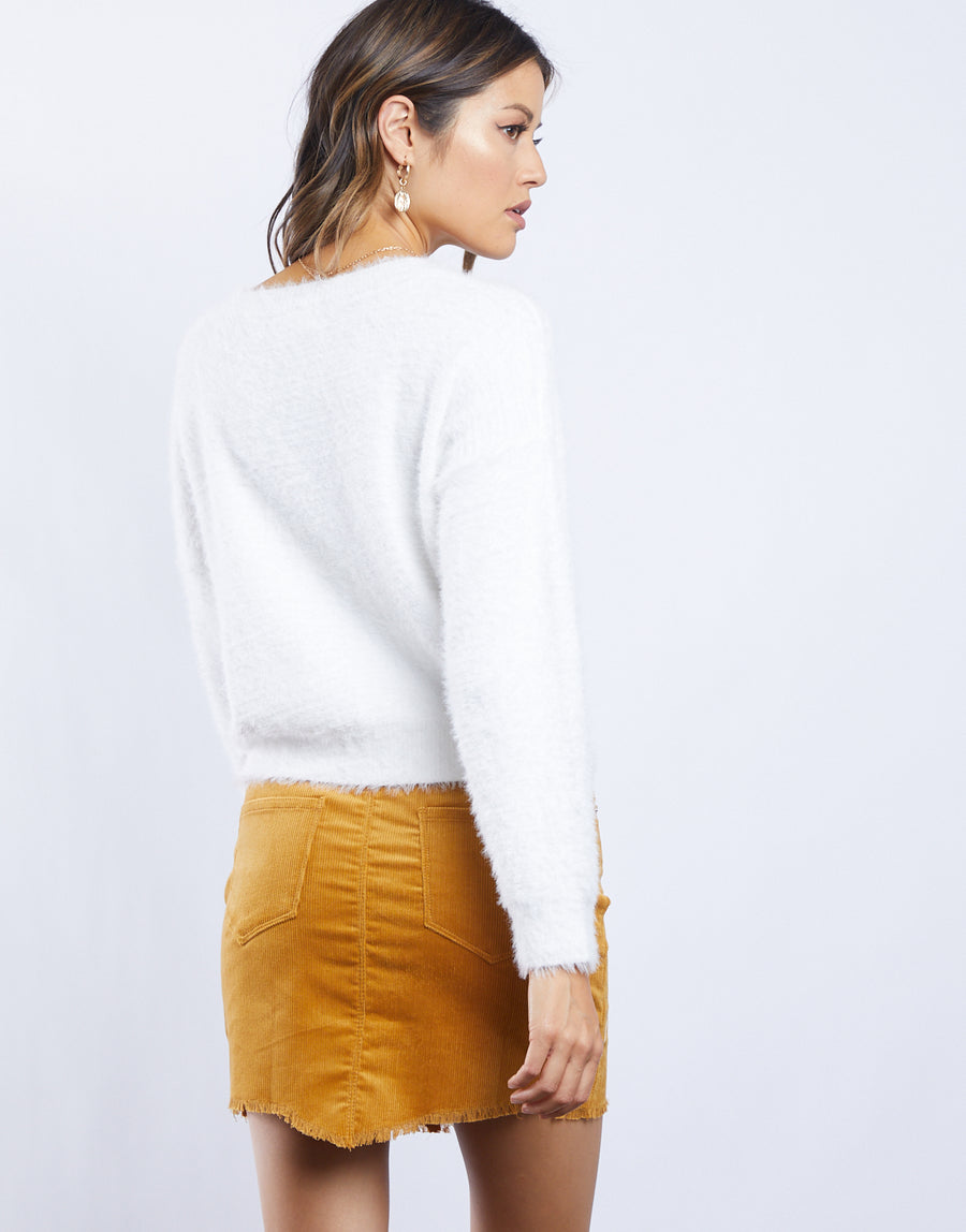 Maisie Fuzzy Sweater Tops -2020AVE