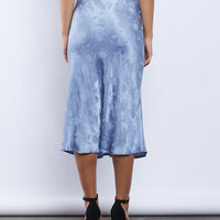 Make It Blue Midi Skirt Bottoms -2020AVE