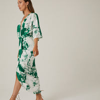 Marble Print Ruched Dress Dresses -2020AVE