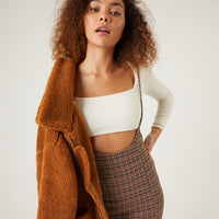 Patterned Skirt With Long Straps Bottoms Rust Small -2020AVE
