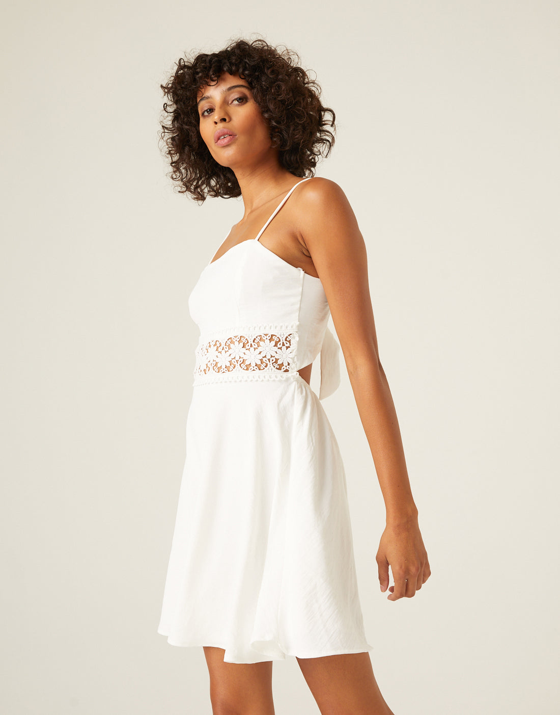 Mini Dress with Crochet Cut Out Dresses -2020AVE