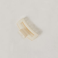 Modern Rectangular Claw Clip Accessories Matte Ivory One Size -2020AVE
