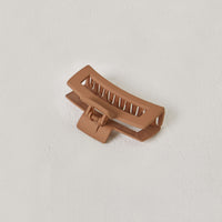 Modern Rectangular Claw Clip Accessories Matte Mocha One Size -2020AVE