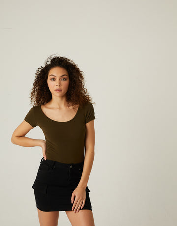 My Everything Bodysuit Tops Olive Small -2020AVE