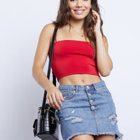 My Girl Cropped Tank Tops Red Small -2020AVE