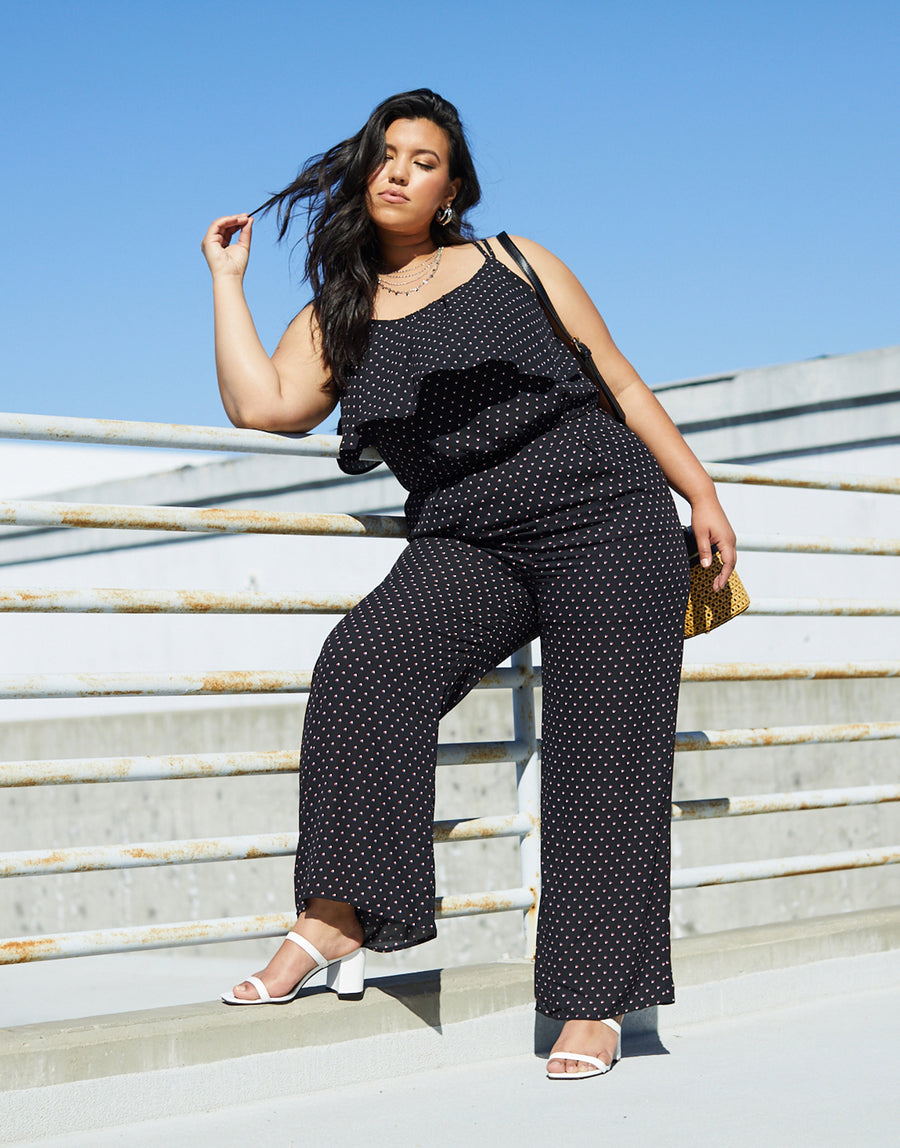 Curve Jevan Dotted Pants Plus Size Bottoms -2020AVE