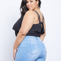 Curve Jevan Dotted Top Plus Size Tops -2020AVE