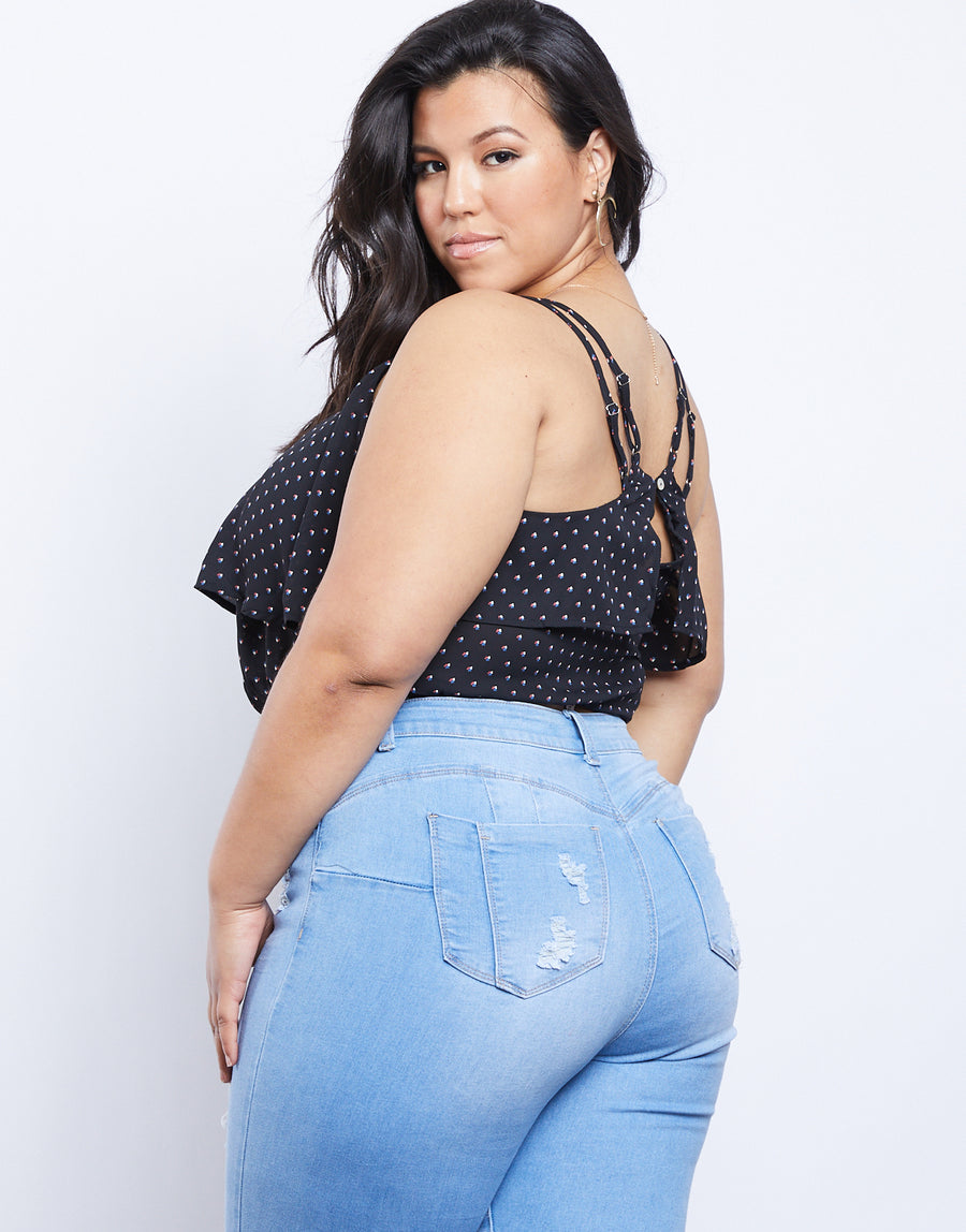 Curve Jevan Dotted Top Plus Size Tops -2020AVE