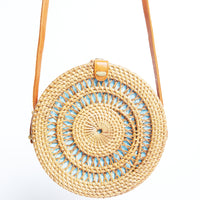 Near and Far Round Straw Bag Accessories Tan One Size -2020AVE