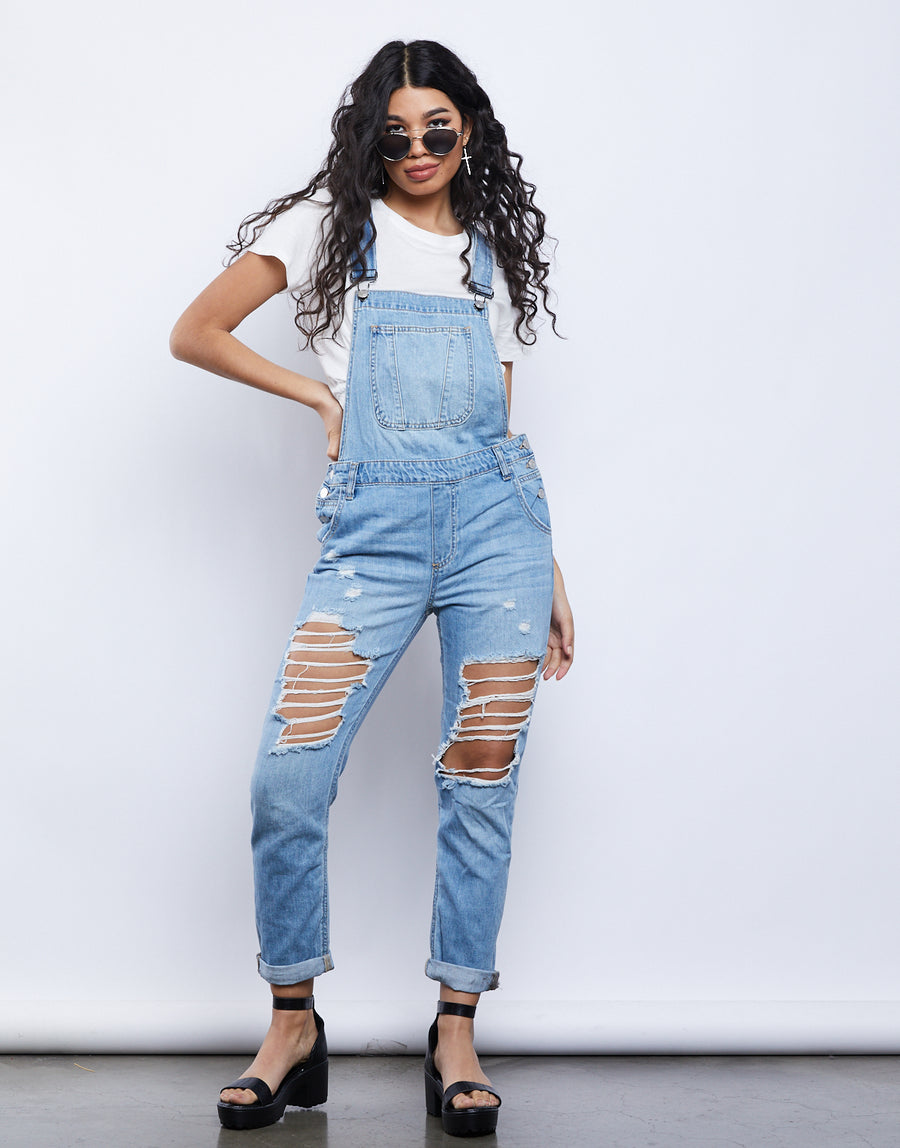Oh Darling Ripped Overalls Rompers + Jumpsuits -2020AVE