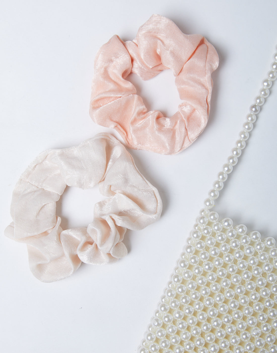 Pastel Scrunchie Set Accessories Blush/Beige One Size -2020AVE