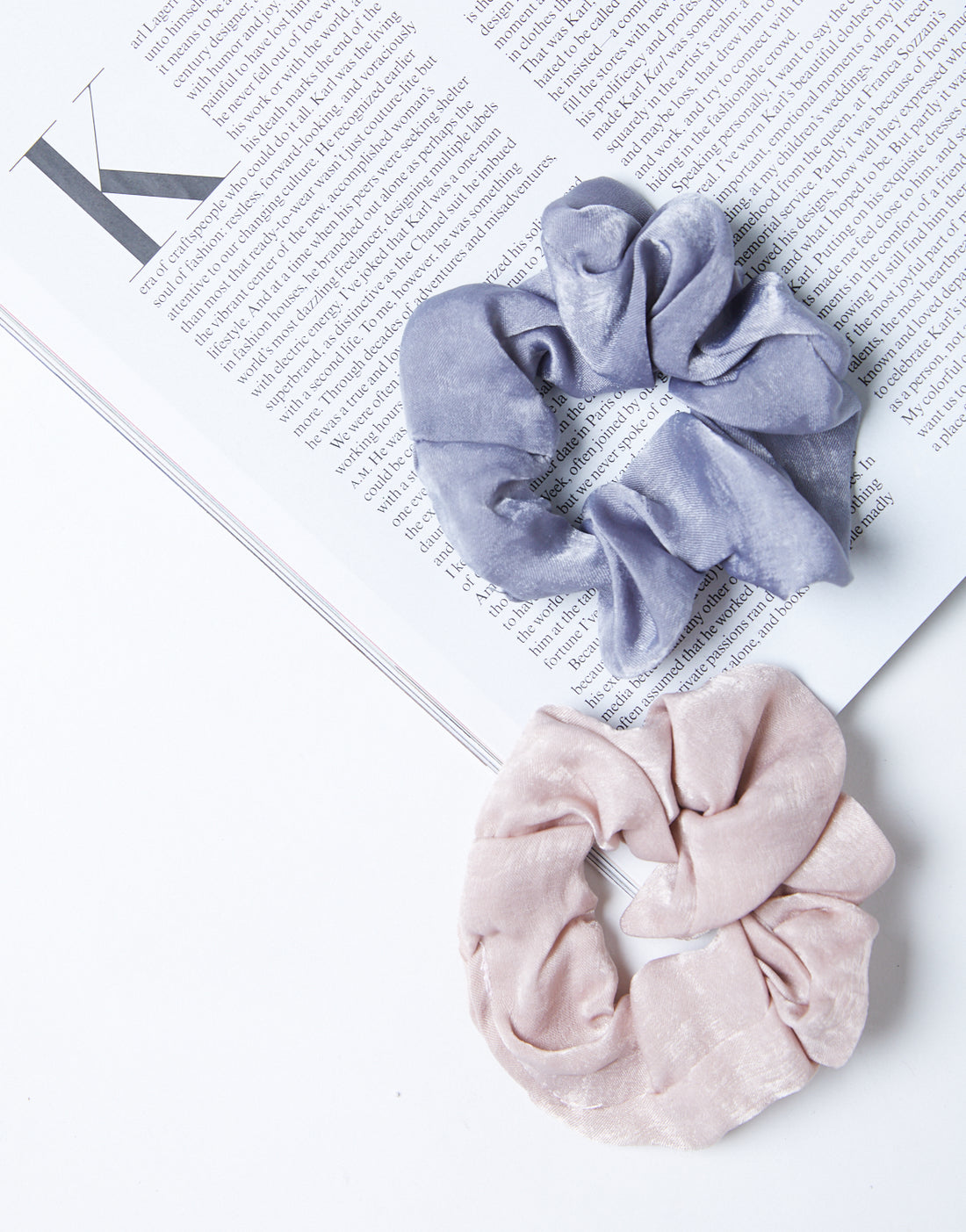Pastel Scrunchie Set Accessories Gray/Mauve One Size -2020AVE