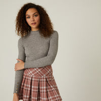 Plaid Pleated Skirt Bottoms Pink Small -2020AVE