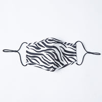 Play It Safe Patterned Mask Accessories Black Zebra One Size -2020AVE