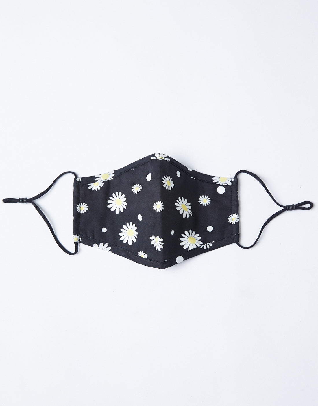 Play It Safe Patterned Mask Accessories Black Daisies One Size -2020AVE