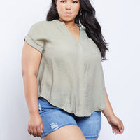 Curve All Things Casual Top Plus Size Tops Sage 1XL -2020AVE