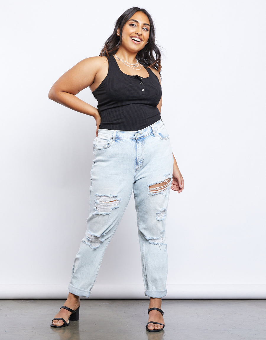 Curve Around and About Tank Plus Size Tops -2020AVE