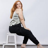 Curve Belted Cargo Pants Plus Size Bottoms -2020AVE