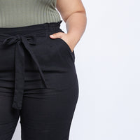 Curve Cambrie Paper Bag Pants Plus Size Bottoms -2020AVE