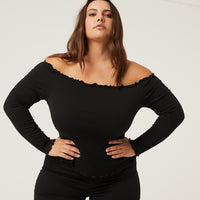 Curve Bodycon Smocked Top Plus Size Tops -2020AVE