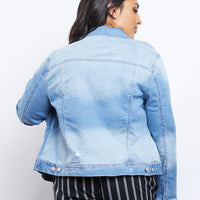 Curve Dreamy Denim Jacket Plus Size Outerwear -2020AVE