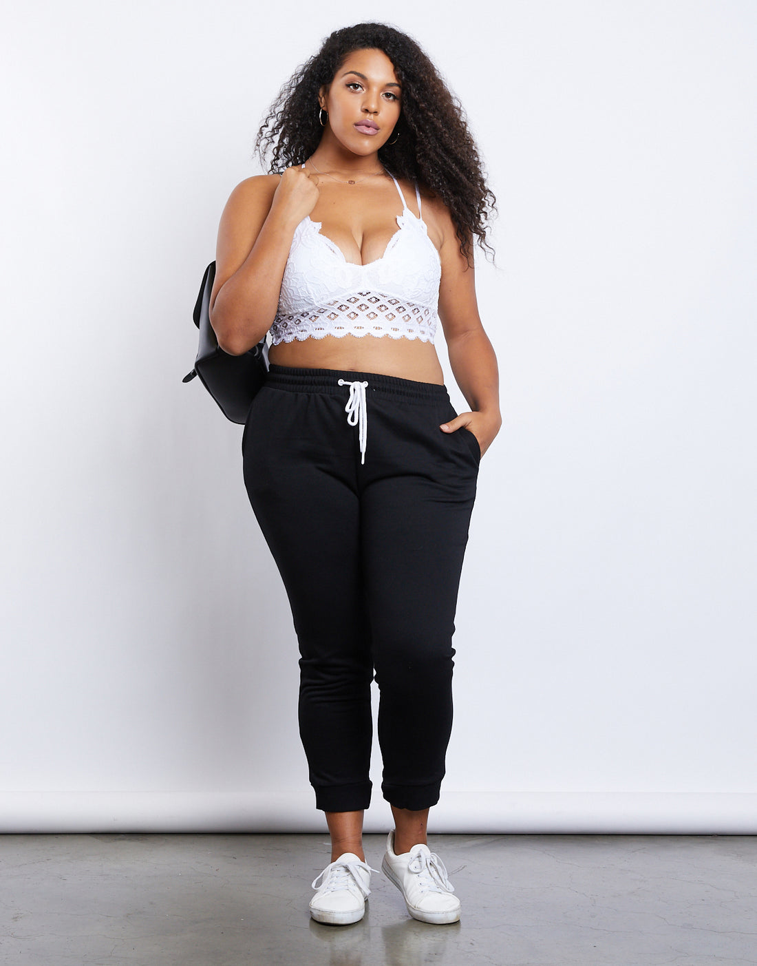 Curve Easygoing Joggers Plus Size Bottoms -2020AVE