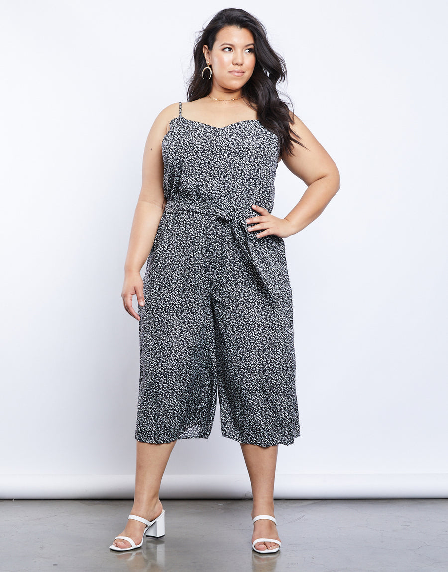 Curve Faye Floral Jumpsuit Plus Size Rompers + Jumpsuits Black 1XL -2020AVE