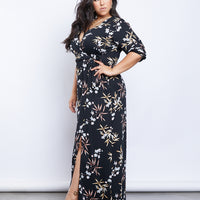 Curve Floral Dreams Wrap Dress Plus Size Dresses -2020AVE