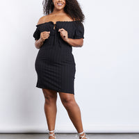 Curve Gia Bodycon Dress Plus Size Dresses Black 1XL -2020AVE