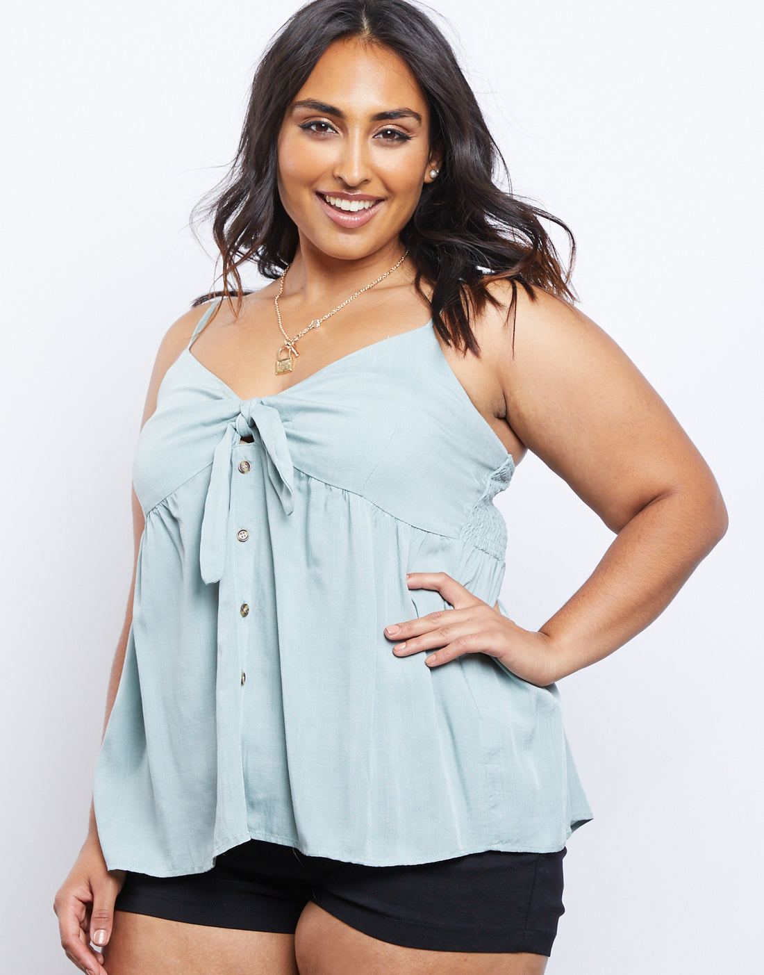 Curve Heart Of Gold Tank Plus Size Tops -2020AVE