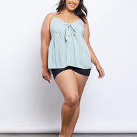 Curve Heart Of Gold Tank Plus Size Tops Sage 1XL -2020AVE