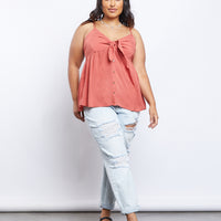 Curve Heart Of Gold Tank Plus Size Tops -2020AVE