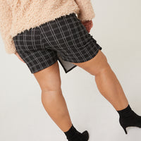 Curve Checkered Patterned Skort Plus Size Bottoms -2020AVE