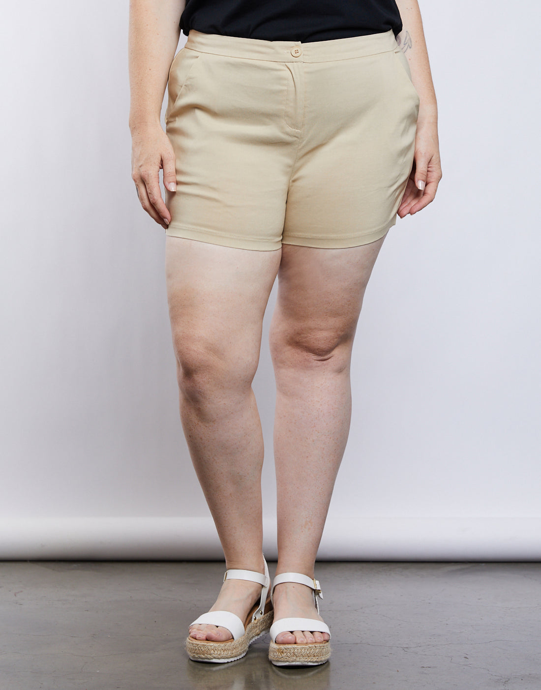 Curve Out and About Shorts Plus Size Bottoms -2020AVE
