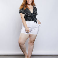 Curve Out and About Shorts Plus Size Bottoms -2020AVE