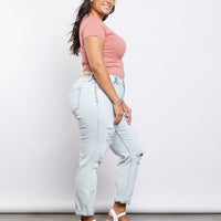 Curve Scoop Neck Tee Plus Size Tops -2020AVE