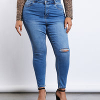 Curve Stella High Rise Skinny Jeans Plus Size Bottoms -2020AVE