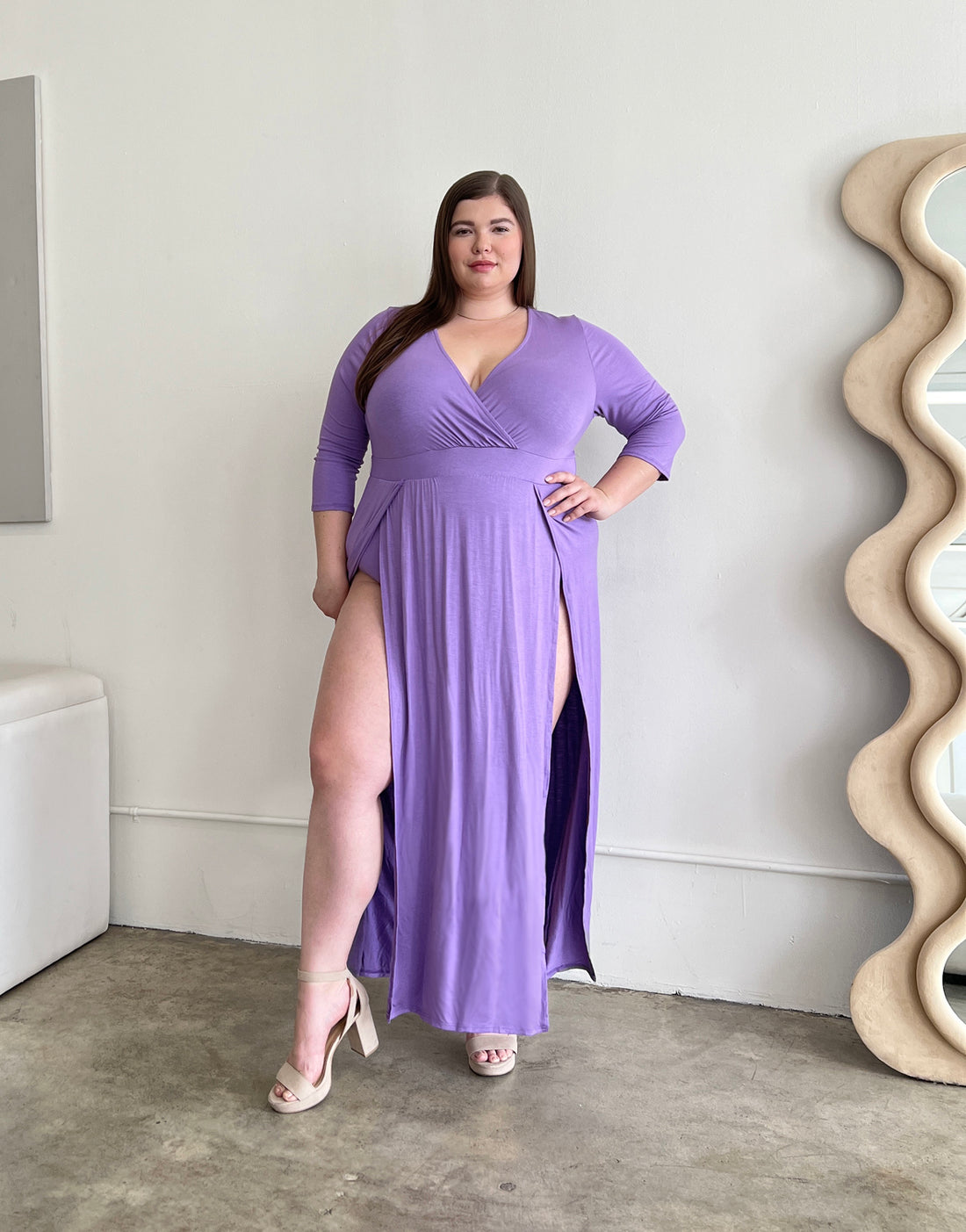 Plus Size Sultry Double Slit Dress - Plus Size Dresses - Maxi Dress 2020AVE Plus Size Sultry Double Slit Dress - Plus Size Dresses - Maxi Dress 2020AVE