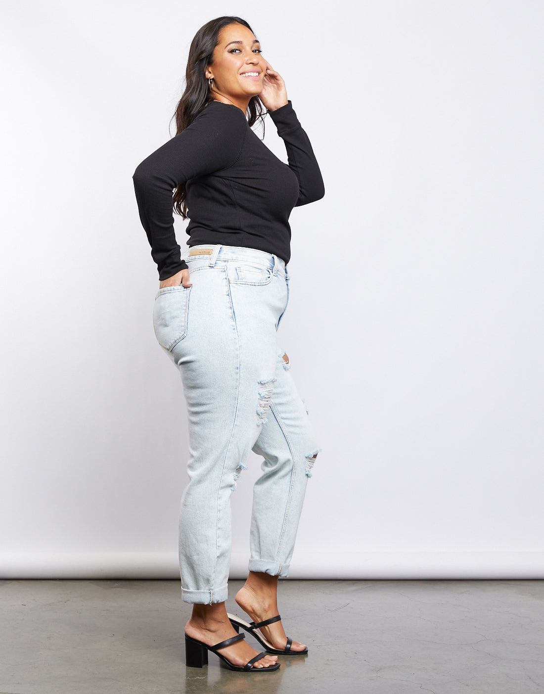Curve Thermal Long Sleeve Top Plus Size Tops -2020AVE