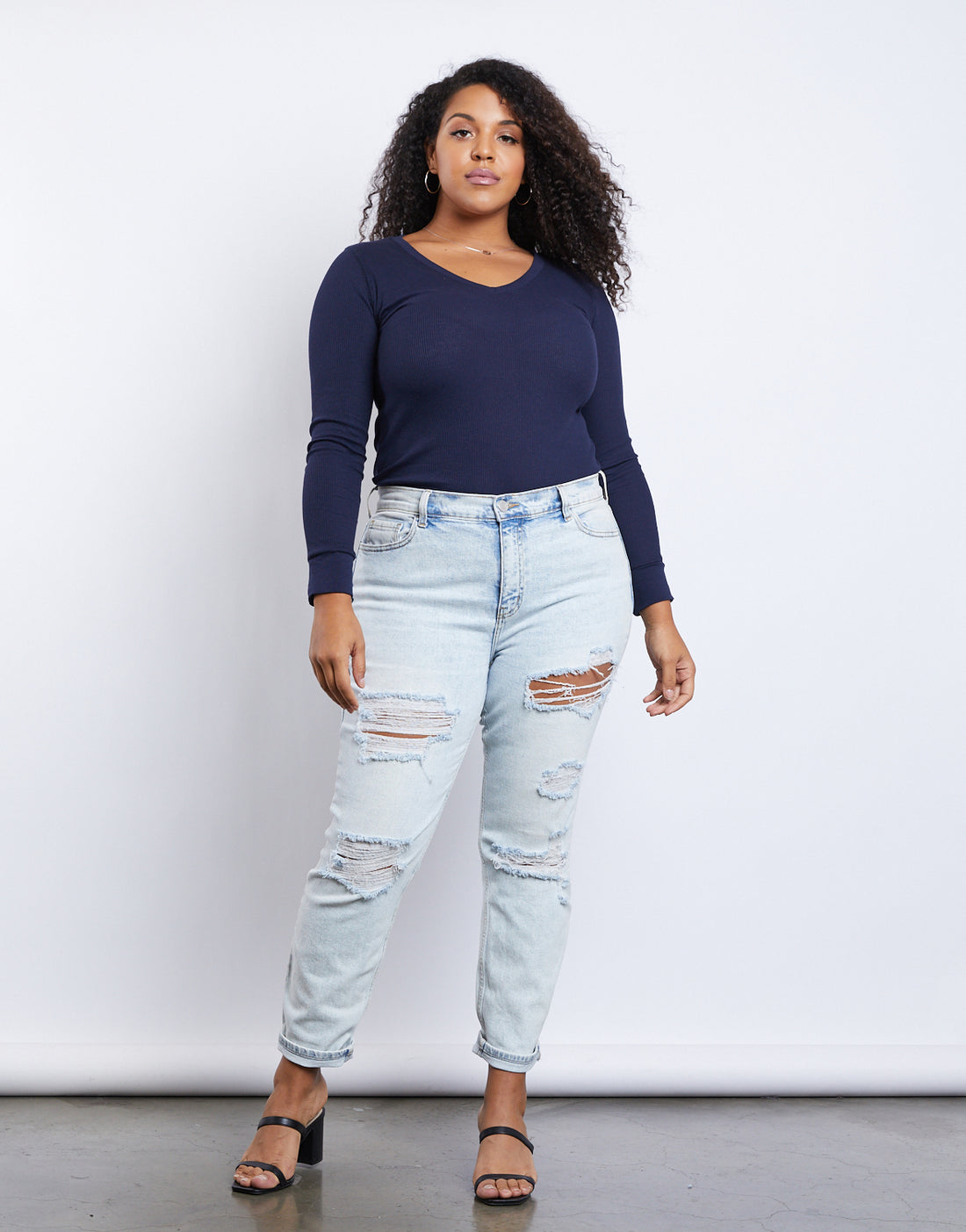 Curve Thermal Long Sleeve Top Plus Size Tops -2020AVE