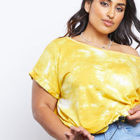 Curve Tie Dye Oversized Tee Plus Size Tops -2020AVE