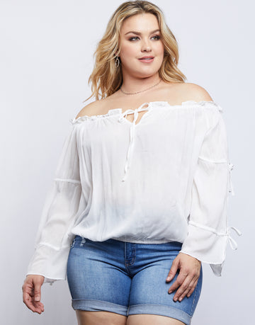 Curve Alana Long Sleeve Top Plus Size Tops -2020AVE