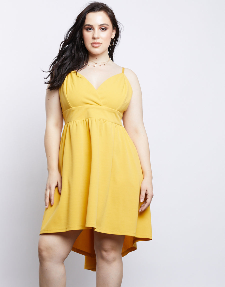Curve All Nighter Dress Plus Size Dresses Mustard 1XL -2020AVE