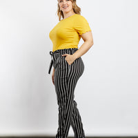 Curve Amelia Pinstriped Pants Plus Size Bottoms -2020AVE