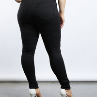 Curve Arie High Rise Skinny Jeans Plus Size Bottoms -2020AVE
