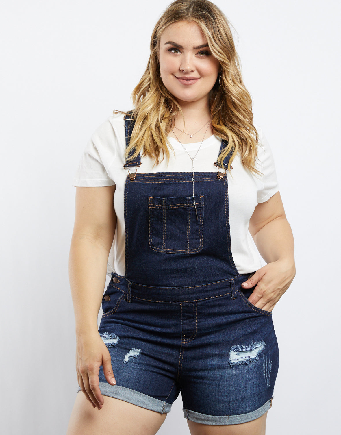 Plus Size Avery Denim Overalls