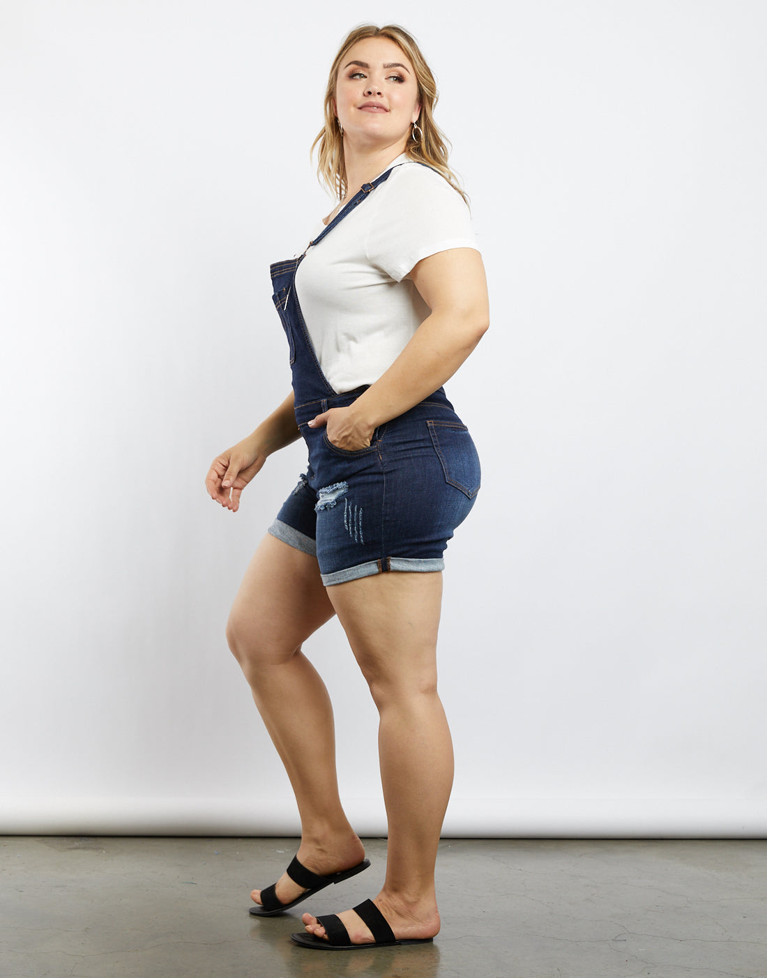 Curve Avery Denim Overalls Plus Size Rompers + Jumpsuits -2020AVE