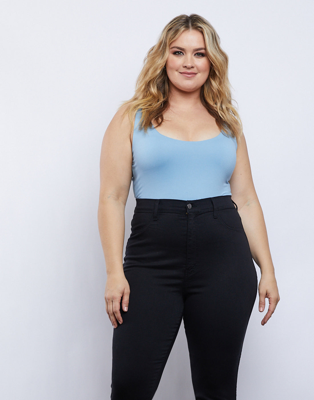 Curve Avery Sleeveless Bodysuit Plus Size Tops -2020AVE