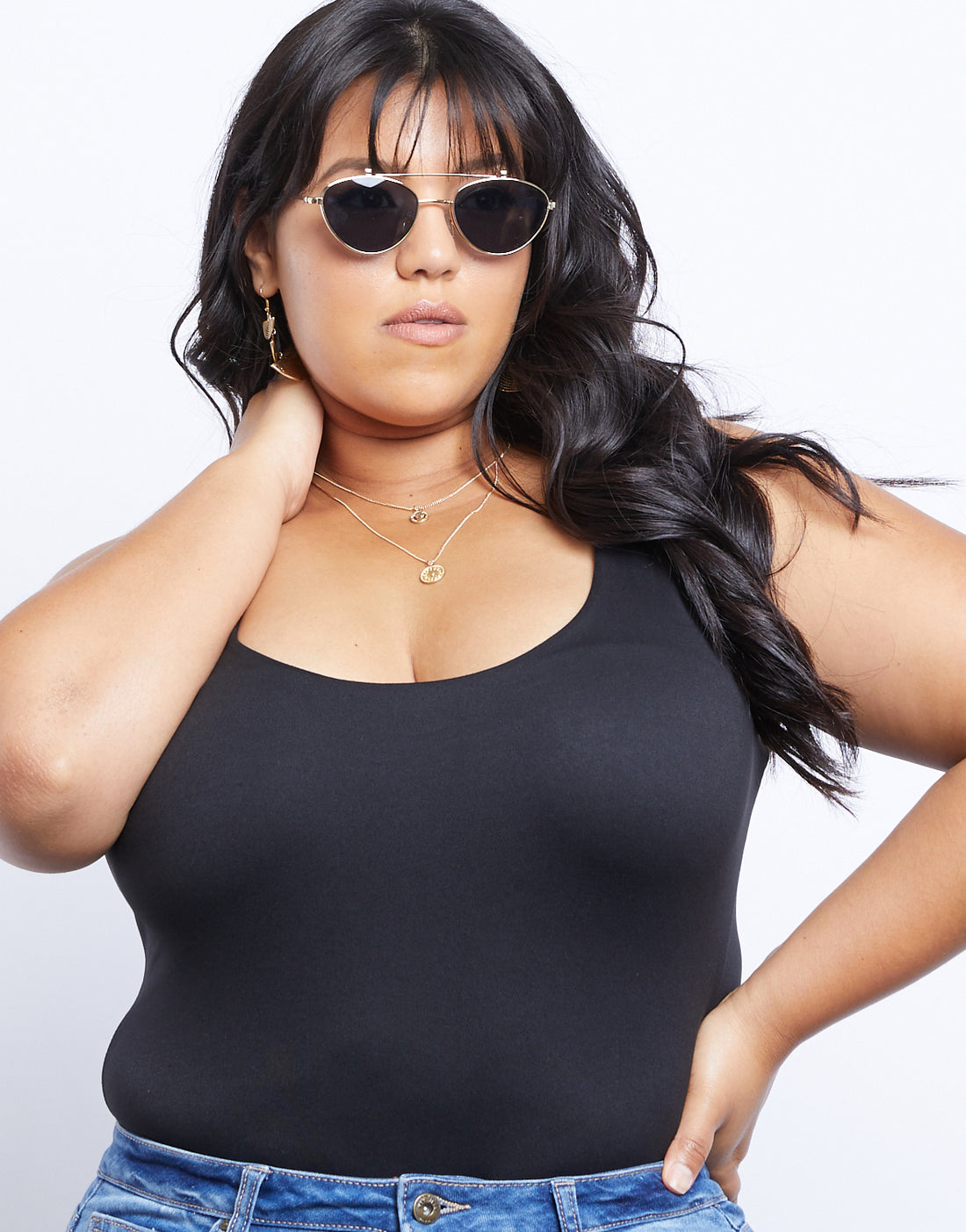 Plus Size Avery Sleeveless Bodysuit - plus size bodysuits and rompers –  2020AVE
