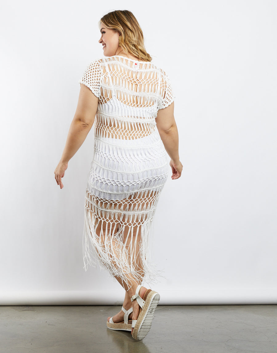 Curve Boho Girl Crochet Dress Plus Size Dresses -2020AVE